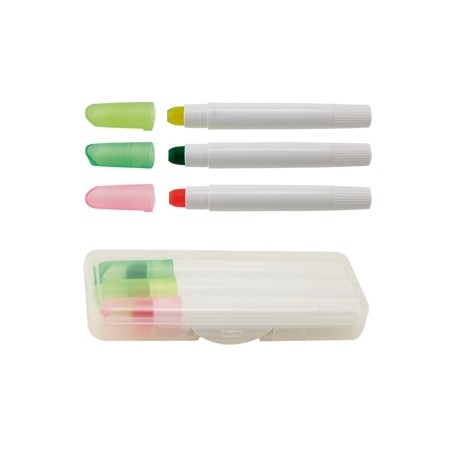 Set de 3 marcadores lucent con estuche